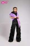 Outfit Phối Sẵn - (Quần Jogger Dù Ống Rộng phối Phao Gile Tím)