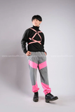Outfit Phối Sẵn - (Quần Jogger Phản Quan Hồng phối Đai Chéo Hồng)