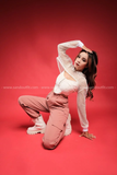 Outfit Phối Sẵn - (Quần Kaki Hồng phối Áo Quây Khóa Gài Trước)