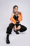 Outfit Phối Sẵn - (Quần Khoét Đáy phối Áo Quây Da Đan Ngực Da Bóng)