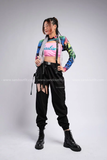 Outfit Phối Sẵn - (Quần Khoét Đùi phối Áo Quây Croptop, Áo loang)