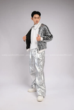 Outfit Phối Sẵn - (Quần Nắp Ngang Bạc phối Áo Khoác Kim Sa Bạc)