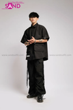 Outfit Phối Sẵn - (Quần Nắp Ngang Đen phối Áo Sơmi Phối Gile Rời)
