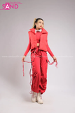 Outfit Phối Sẵn - (Quần Nắp Ngang Đỏ phối Phao Gile Đỏ)