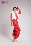 Outfit Phối Sẵn - (Quần Nắp Ngang Đỏ phối Phao Gile Trắng)