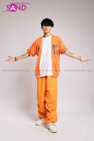 Outfit Phối Sẵn - (Quần Nắp Ngang phối Áo Bóng Chày Cam)