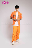 Outfit Phối Sẵn - (Quần Nắp Ngang phối Áo Bóng Chày Cam)