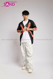 Outfit Phối Sẵn - (Quần Nắp Ngang phối Áo Bóng Chày Đen)