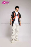 Outfit Phối Sẵn - (Quần Nắp Ngang phối Áo Bóng Chày Đen)