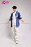 Outfit Phối Sẵn - (Quần Nắp Ngang phối Áo Bóng Chày Xanh)