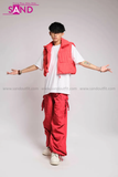 Outfit Phối Sẵn - (Quần Nắp Ngang phối Áo Phao Gile Đỏ)