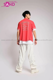 Outfit Phối Sẵn - (Quần Nắp Ngang Trắng phối Áo Bóng Chày Đỏ)