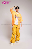 Outfit Phối Sẵn - (Quần Nắp Ngang Vàng phối Áo Khoác Bóng Chày Vàng)