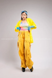 Outfit Phối Sẵn - (Quần Nắp Ngang Vàng phối Khoác Bóng Chày Vàng)