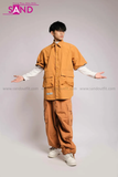 Outfit Phối Sẵn - (Quần Ống Rộng Nâu phối Áo Sơmi Phối Gile Rời Nâu)