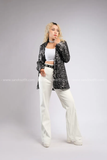 Outfit Phối Sẵn - (Quần Ống Rộng Trắng phối Vest Kim Sa)