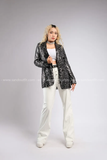 Outfit Phối Sẵn - (Quần Ống Rộng Trắng phối Vest Kim Sa)