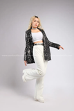 Outfit Phối Sẵn - (Quần Ống Rộng Trắng phối Vest Kim Sa)