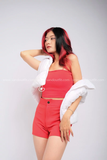 Outfit Phối Sẵn - (Quần Short Đỏ phối Áo Phao Gile Trắng)
