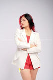 Outfit Phối Sẵn - (Quần Short Đỏ phối Áo Vest Trắng)