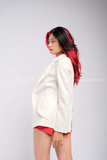 Outfit Phối Sẵn - (Quần Short Đỏ phối Áo Vest Trắng)