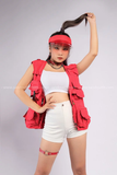 Outfit Phối Sẵn - (Quần Short Thun phối Áo Gile Đỏ)