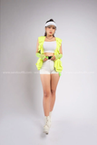 Outfit Phối Sẵn - (Quần Short Thun phối Áo Gile Xanh Neon)