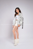 Outfit Phối Sẵn (Quần Short Trắng phối Áo Khoác Bạc)