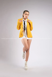 Outfit Phối Sẵn - (Quần Short Trắng phối Vest Xanh Vàng)
