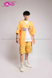 Outfit Phối Sẵn - (Quần Short Vàng phối Áo Bóng Chày Vàng)