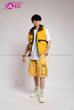 Outfit Phối Sẵn - (Quần Short Vàng phối Phao Crop Hoodie Vàng)