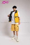 Outfit Phối Sẵn - (Quần Short Vàng phối Phao Crop Hoodie Vàng)
