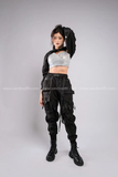 Outfit Phối Sẵn - (Quần Swat Cao Cấp phối Áo Cutout Đen Túi Hộp)