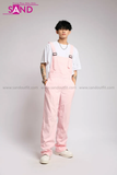 Outfit Phối Sẵn - (Quần Yếm Hồng phối Áo Thun Trắng)
