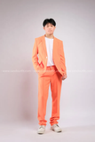 Outfit Phối Sẵn - (Set Vest Quần Ống Suông Cam Nam)