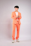 Outfit Phối Sẵn - (Set Vest Quần Ống Suông Cam Nam)