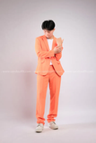 Outfit Phối Sẵn - (Set Vest Quần Ống Suông Cam Nam)