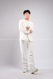 Outfit Phối Sẵn - (Set Vest Quần Ống Suông Trắng Nam)