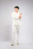 Outfit Phối Sẵn - (Set Vest Quần Ống Suông Trắng Nam)