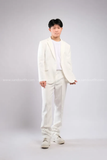 Outfit Phối Sẵn - (Set Vest Quần Ống Suông Trắng Nam)