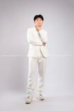 Outfit Phối Sẵn - (Set Vest Quần Ống Suông Trắng Nam)