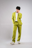 Outfit Phối Sẵn - (Set Vest Quần Ống Suông Xanh Chuối Nam)