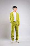 Outfit Phối Sẵn - (Set Vest Quần Ống Suông Xanh Chuối Nam)