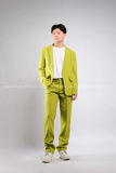 Outfit Phối Sẵn - (Set Vest Quần Ống Suông Xanh Chuối Nam)