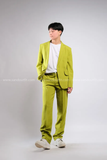 Outfit Phối Sẵn - (Set Vest Quần Ống Suông Xanh Chuối Nam)