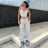 Quần Bạc Ống Loe Nắp Túi Ngang