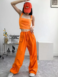 Quần Dài Jogger Nắp Túi Ngang Cam