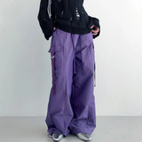 Quần Dài Jogger Túi Hộp Kaki Form Rộng Tím