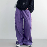 Quần Dài Jogger Túi Hộp Kaki Form Rộng Tím