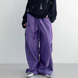 Quần Dài Jogger Túi Hộp Kaki Form Rộng Tím